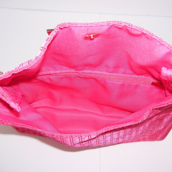 Victoria Secret Fold Over Coral Clutch Hand Bag - Picture 6 of 7